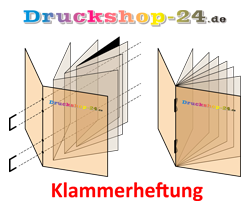 Broschüren mit Drahtheftung