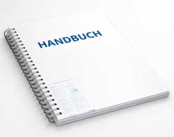 Beispiel eines Handbuchs im Format DIN A4