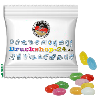 Jelly Beans in bedruckten Portionsbeuteln von www.Druckshop-24.de